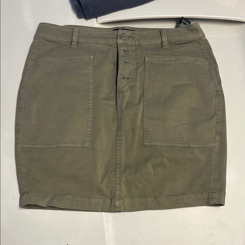 Liverpool Khaki Pencil Skirt